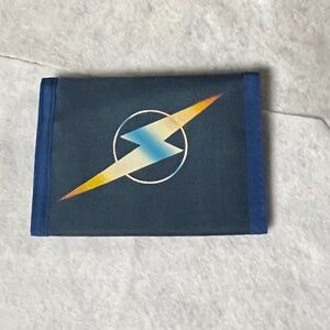 Vintage 80's Nylon Bi-Fold Velcro Wallet - Blue